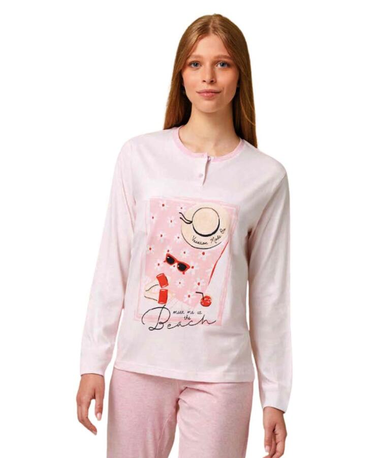 Pigiama da ragazza in jersey di cotone Il Granchietto GP7134 Il Granchio