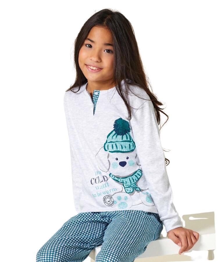 Pigiama da bambina in CALDO cotone Il Granchietto GP7141 IL GRANCHIETTO