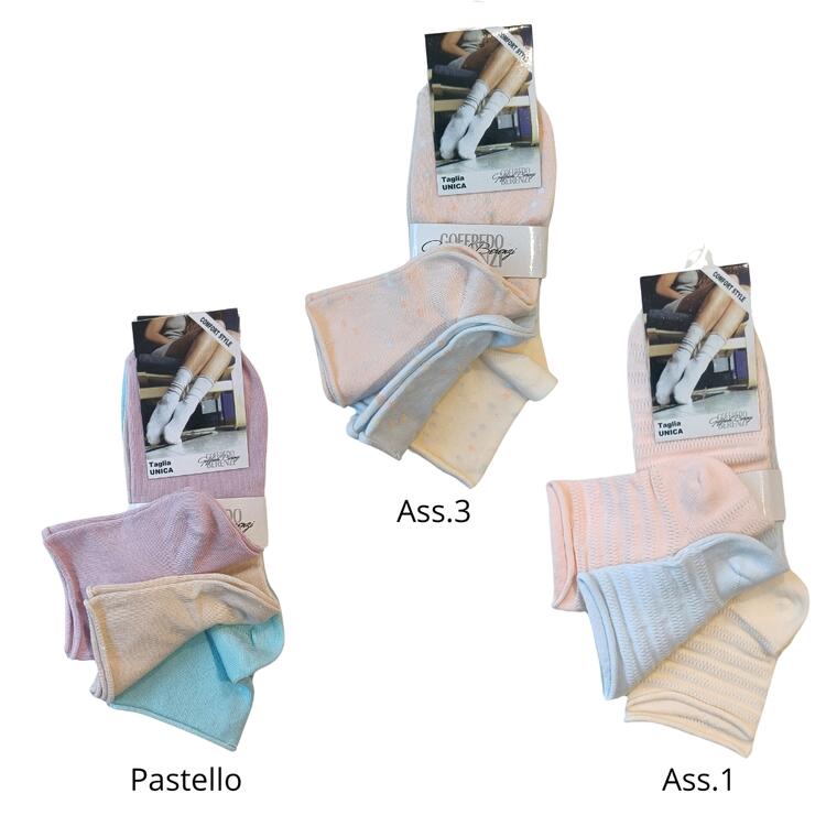 CALZINO DONNA TAGLIO LASER COTONE GOFFREDO BERENZI 2115 SILKY Effe-A