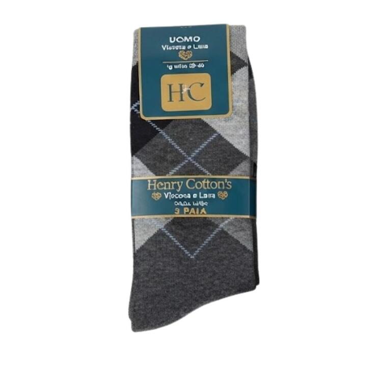 Calzino lungo uomo lana e viscosa Henry Cotton's HV113 (3 paia) HENRY COTTON'S