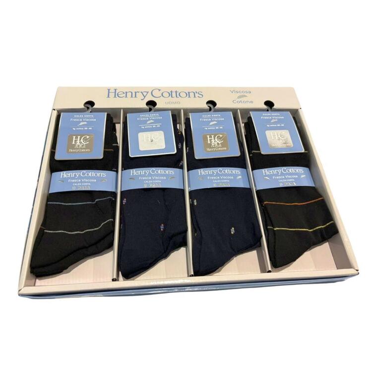Calzino corto uomo in viscosa elasticizzata Henry Cotton's HV210 TRI-PACK HENRY COTTON'S