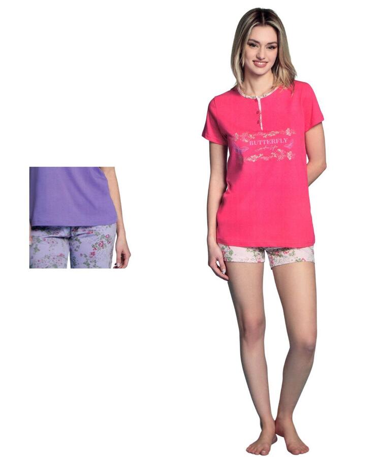 Intimami ID1342 Women's Short Sleeve Cotton Jersey Pyjamas Intimami