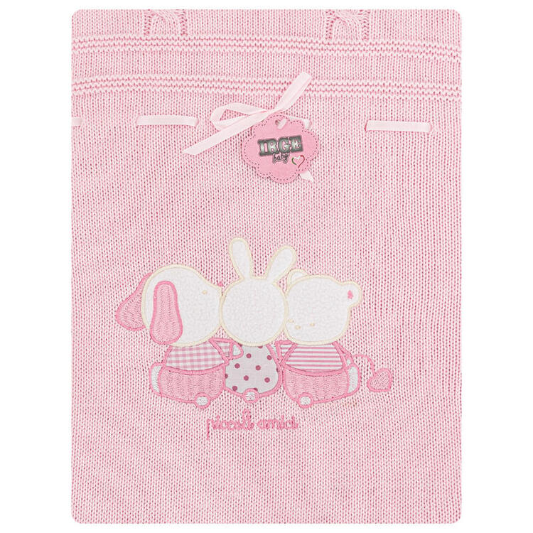 BABY CRIB BLANKET IN FLEECE WITH EMBROIDERY IG066 IRGE Irge