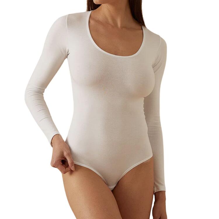 Jadea 4154 langärmliger Damen-Body aus Stretch-Baumwolle Jadea