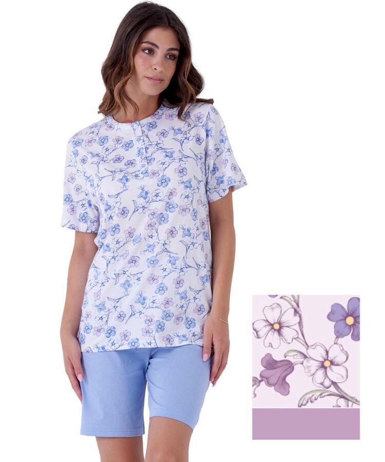 Pigiama donna a manica corta in cotone Karelpiu' KE0018 KarelPiù