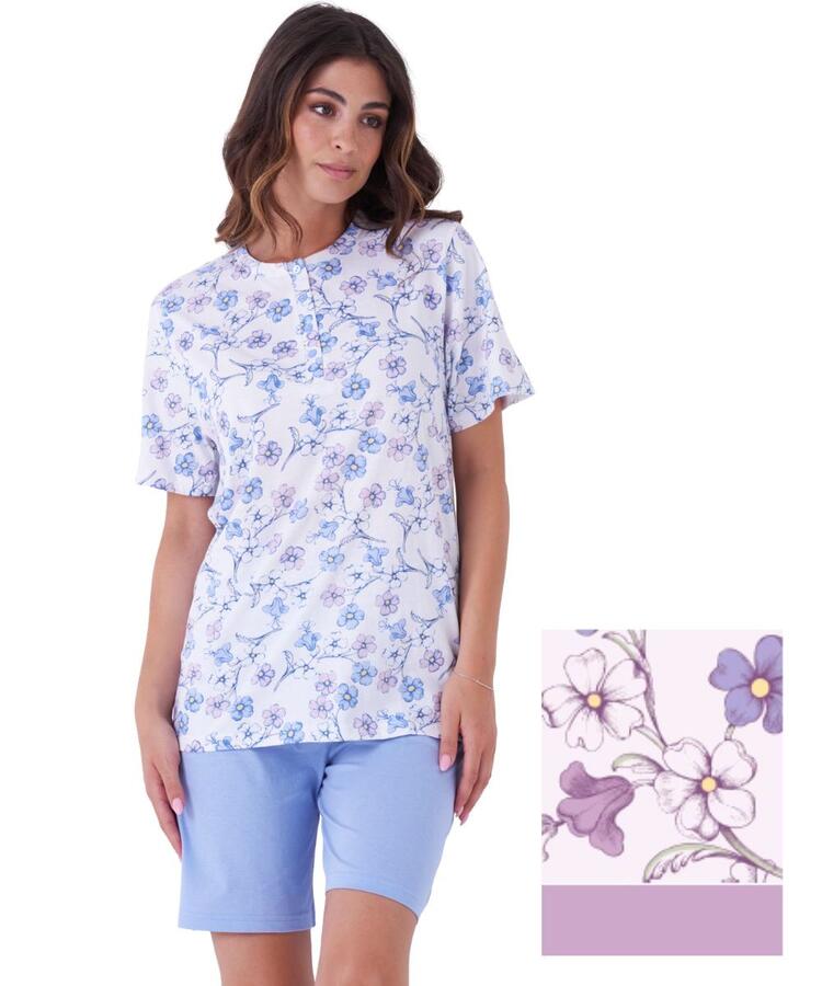 Pigiama donna calibrato a manica corta in jersey cotone Karelpiu' KE0053 KarelPiù
