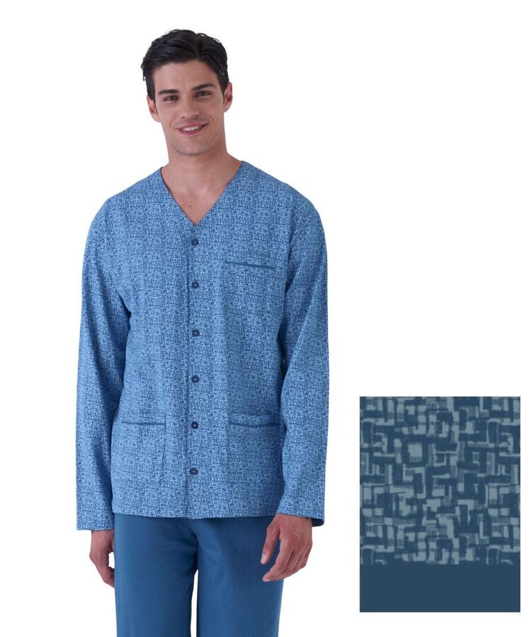 Pigiama uomo aperto in jersey di cotone Karelpiu' KE0253 KarelPiù