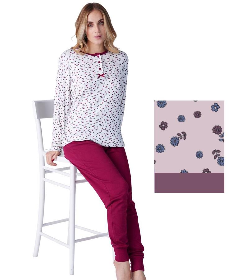 Pigiama donna in jersey di cotone caldo Karelpiu' KF9010 KarelPiù