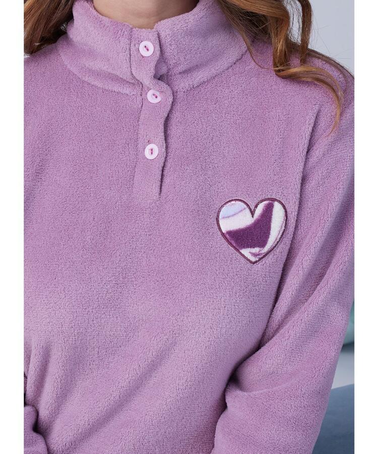 Pigiama donna in caldo pile coral Karelpiu' KF9225 KarelPiù