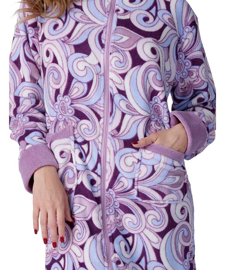 Vestaglia donna con zip in caldo pile coral Karelpiu' KF9226 KarelPiù