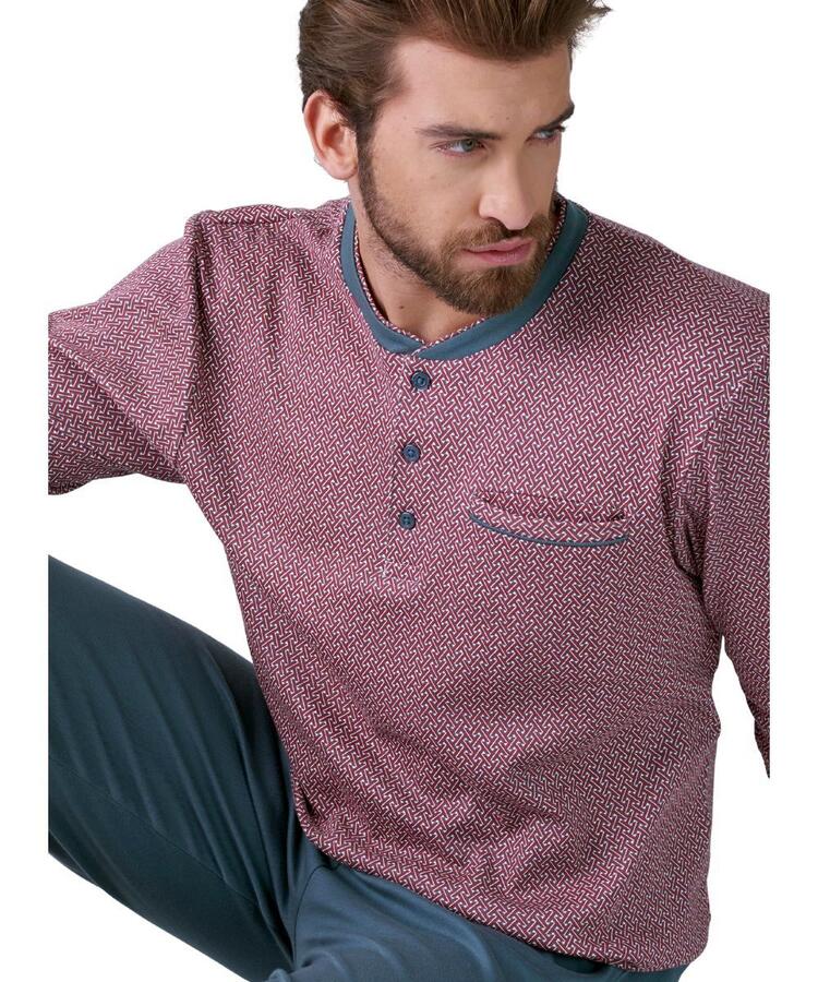 Pigiama uomo in jersey di cotone caldo Karelpiu' KF9303 KarelPiù