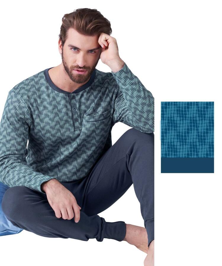 Pigiama uomo in jersey di cotone caldo Karelpiu' KF9315 KarelPiù