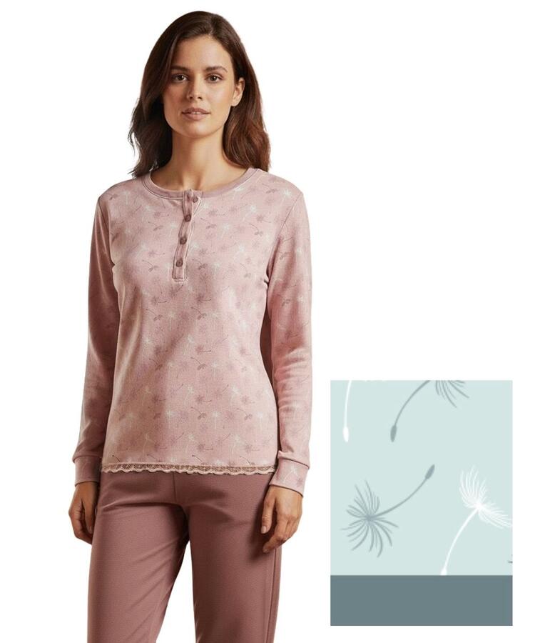 Pigiama donna in jersey di cotone caldo Karelpiu' KI1025 KarelPiù