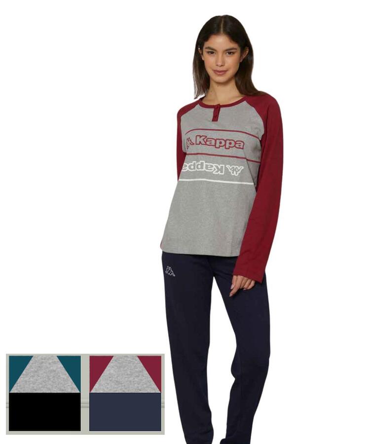 Pigiama donna in jersey di cotone caldo Kappa KWW25100 Kappa
