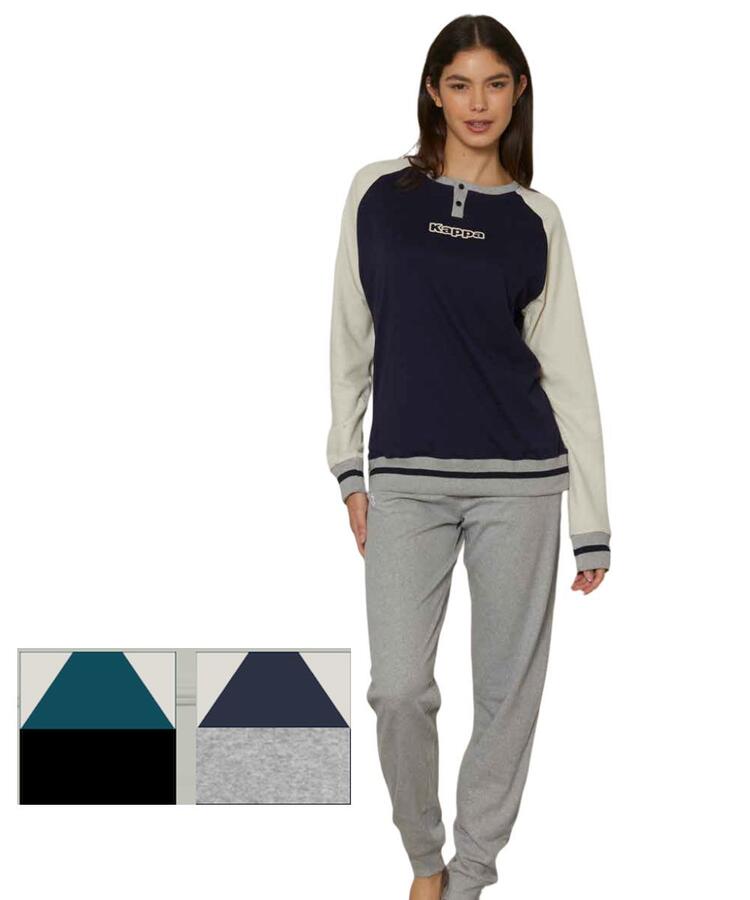 Pigiama donna in jersey di cotone caldo Kappa KWW25108 Kappa