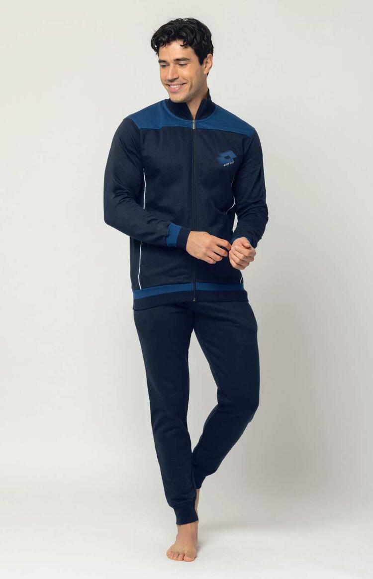 Men's Tracksuit with Zip in Fleece Cotton with Zip Lotto LA2026 Lotto