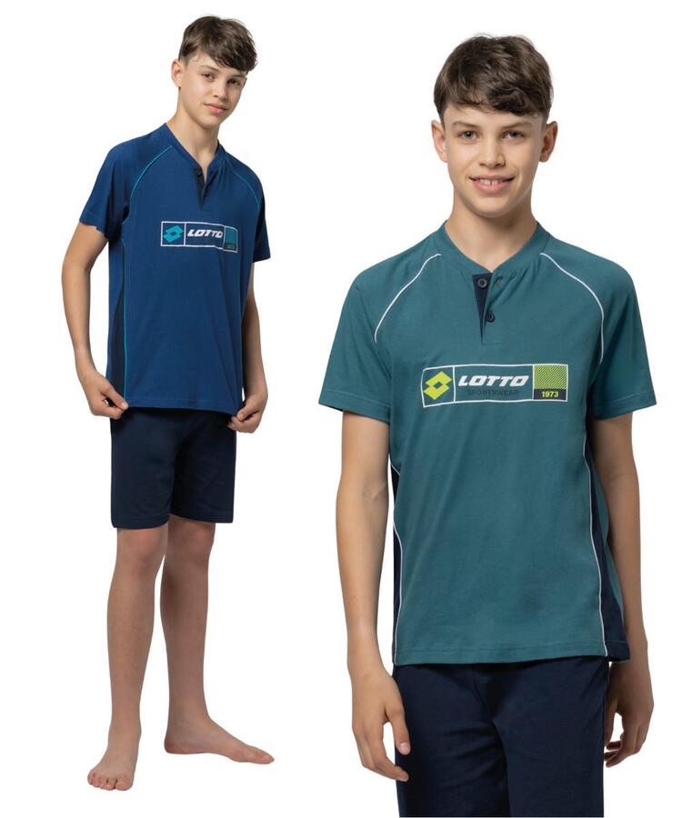 Pigiama corto da ragazzo in jersey di cotone Lotto LP4229 Lotto