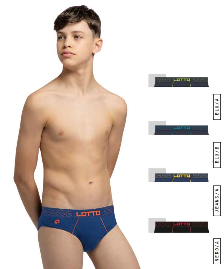 Slip ragazzo in cotone elasticizzato Lotto LS4286 Lotto