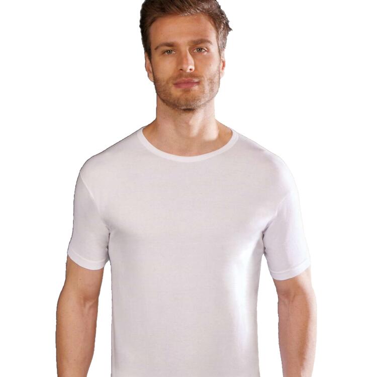 T-SHIRT UOMO COTONE GIROCOLLO BASSO MANICA CORTA LIABEL 3828 1023 Liabel