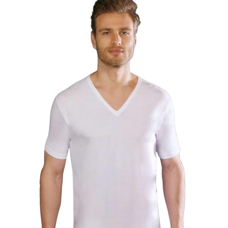 T-SHIRT UOMO SCOLLO V MANICA CORTA LIABEL 3828 1053N Liabel