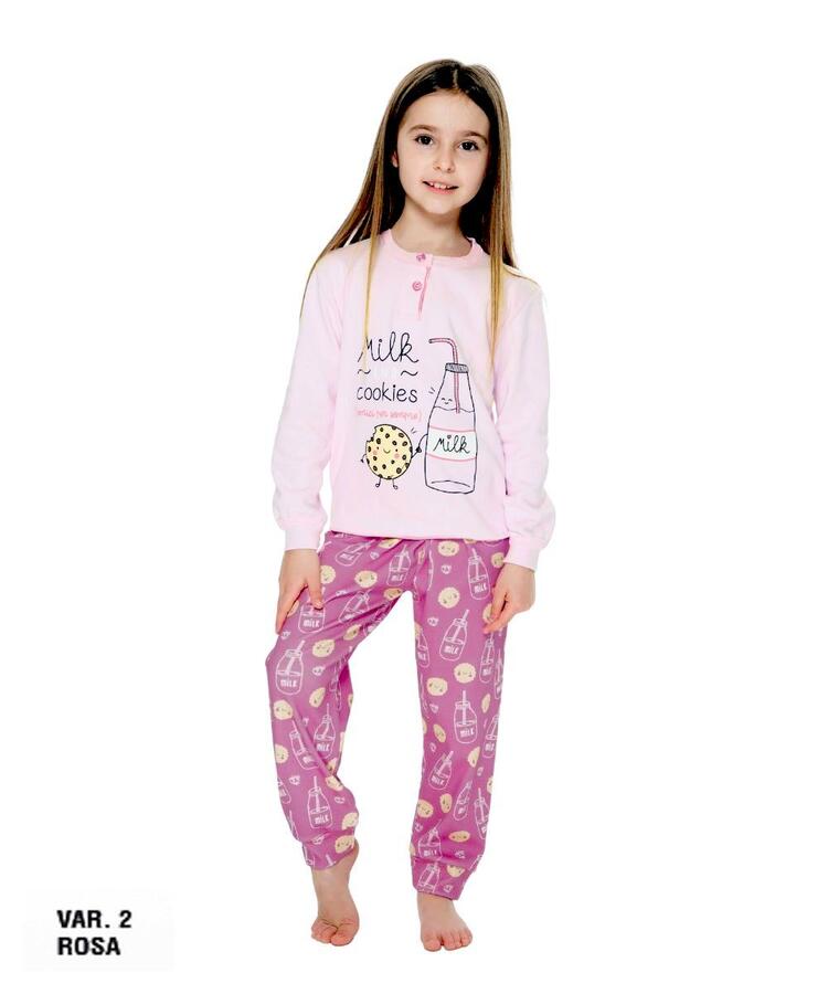 Pigiama da bambina in CALDO cotone Martellina M2006 Martellina