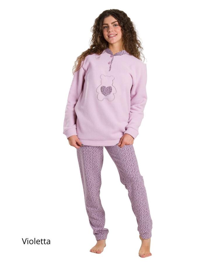Pigiama da ragazza in CALDO cotone lanato Martellina M4016 Martellina