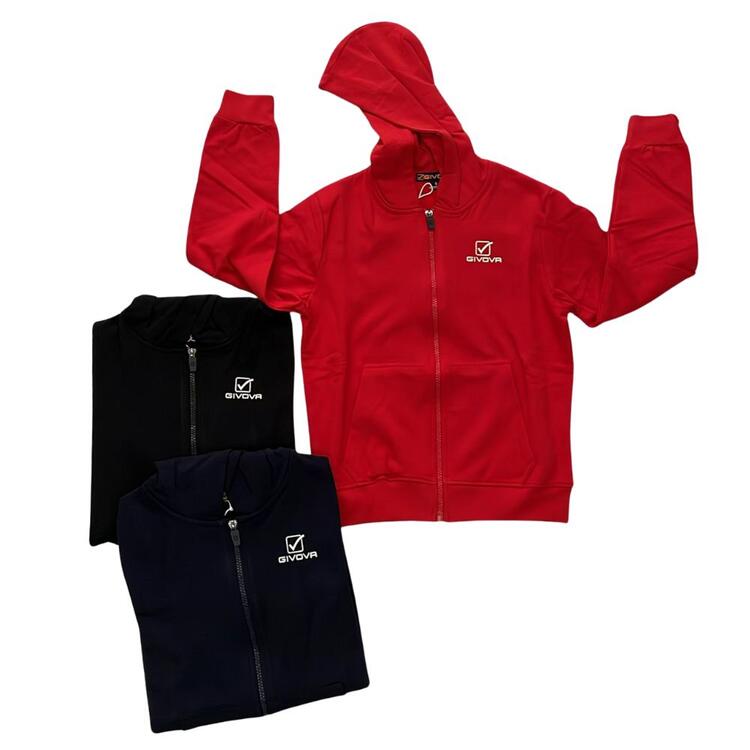 FELPA FULL ZIP TINTA UNITA RAGAZZO GIVOVA MFBG011J Givova