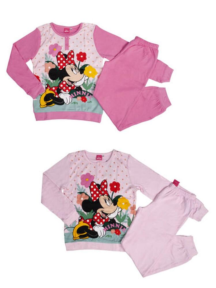 Pigiama da bambina in jersey di CALDO cotone Disney Minnie MIN1509 MINNIE