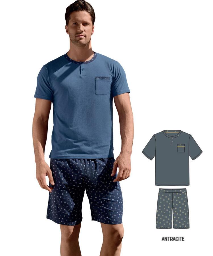 Pigiama uomo corto in jersey di cotone Infiore Uomo MKD754251 INFIOREUOMO