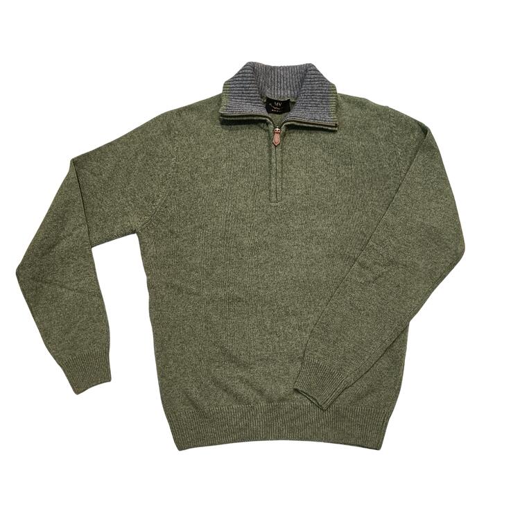 MAGLIONE CAMIONISTA CON ZIP MISTO LANA MV ERBA 30Z MV