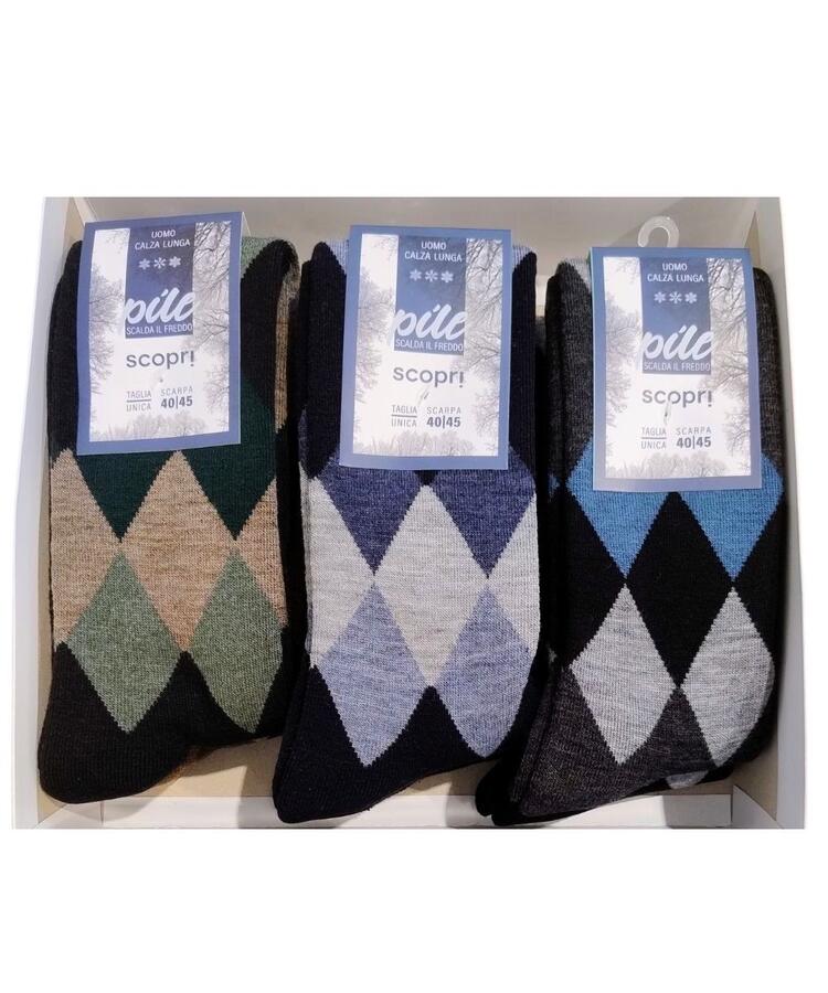 Calzettone lungo uomo in caldo PILE Scopri Prisco Makalu ( 1 PAIO) Scopri Calze