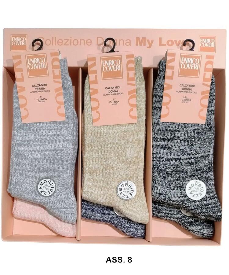 Calzino donna morbidoso effetto soft touch E. Coveri Melody ( 1 PAIO) COVERI