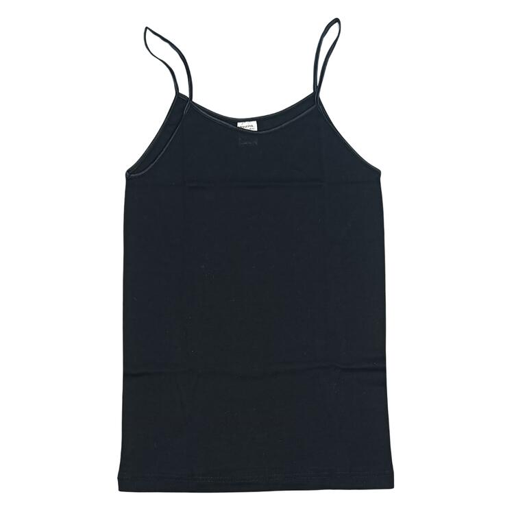 Canotta donna spallina stretta in cotone mercerizzato Moretta 1417 tg.3-7 Nero Moretta
