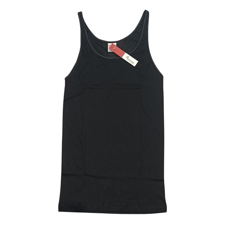 Women's medium shoulder tank top in Scottish yarn Moretta T322 size 3-6 Black Moretta