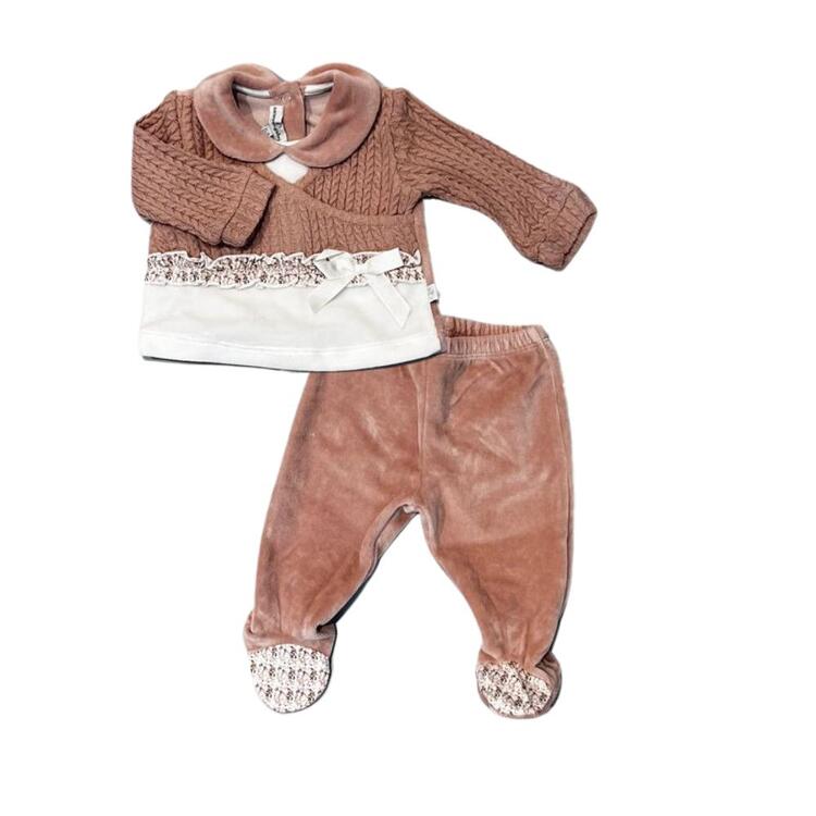 COMPLETO 2 PEZZI NEONATA NAZARENO GABRIELLI NG-2225 Nazareno Gabrielli