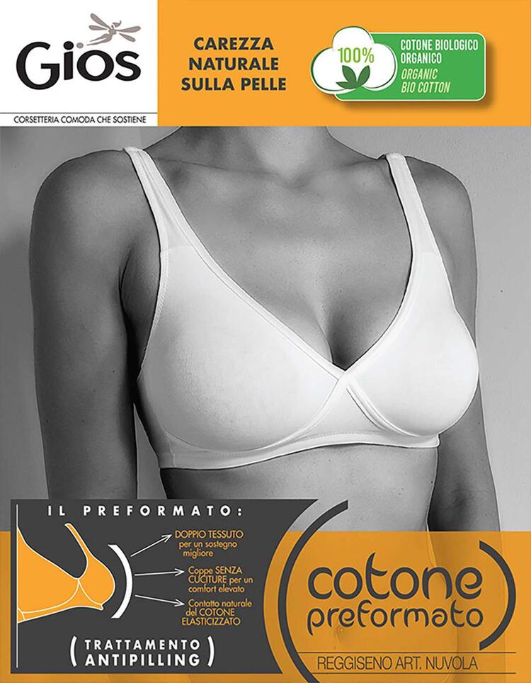 Reggiseno in cotone preformato Gios Nuvola Gios