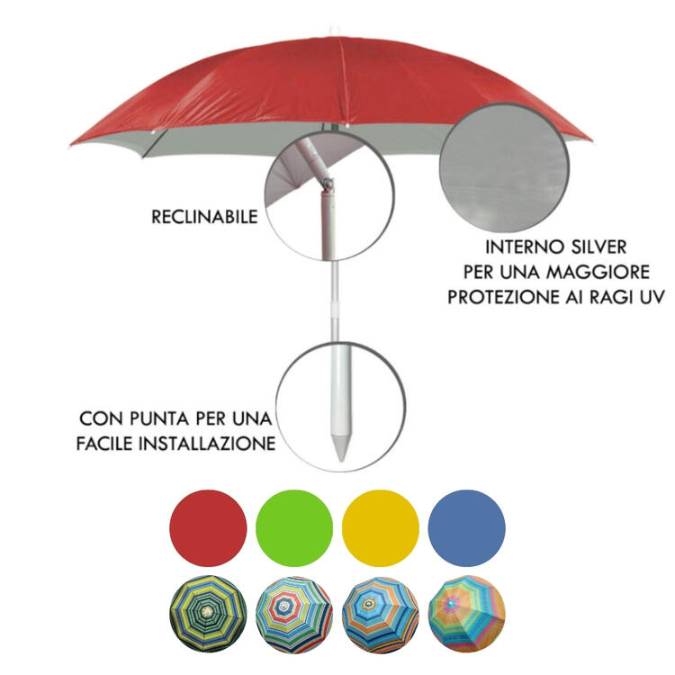 OMBRELLONE MARE SPIAGGIA RECLINABILE PUFFY LOVELY HOME