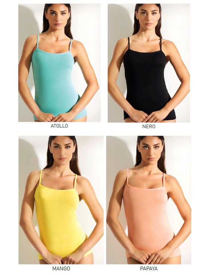 Top donna a spallina stretta in bamboo Magic Dream P0717M PURA