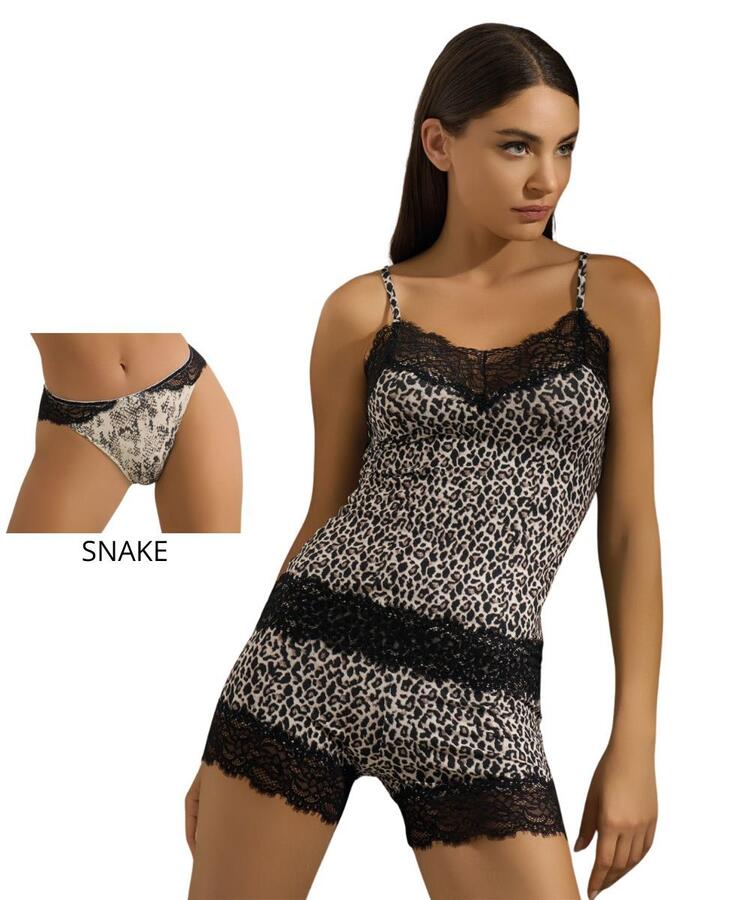 Completo donna con top in bamboo, pizzo e panty Pura P0848C PURA