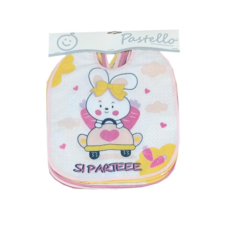 PASTEL PLASTICIZED SPONGE BIBS BAV9068 Pastello