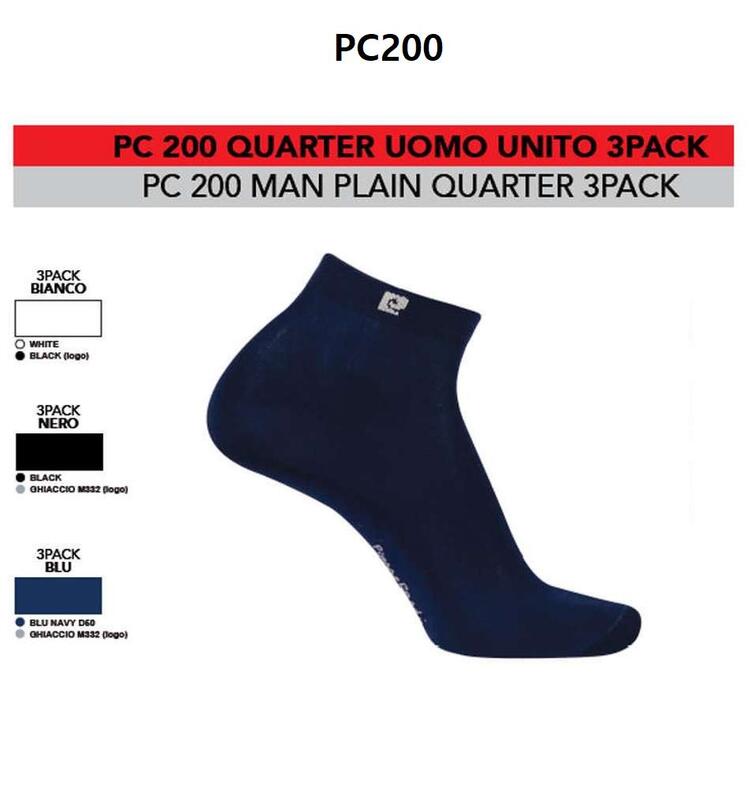 Calzino corto unisex in filo di Scozia  Pierre Cardin PC.200 e PC300 (tri-pack) Pierre Cardin