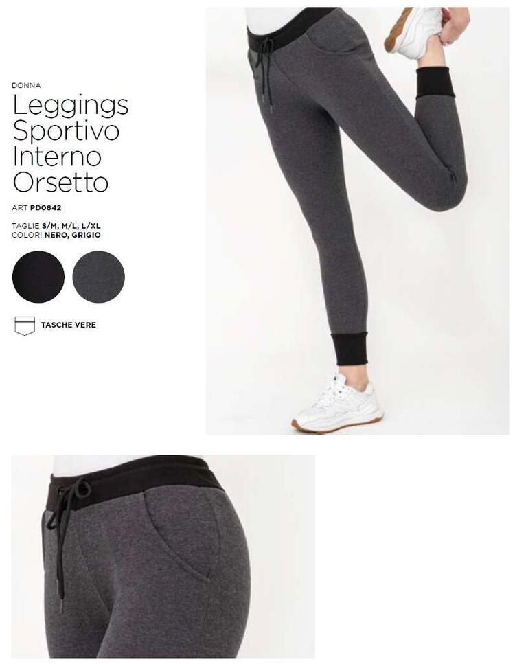 Gladys PD0842 women's fleece jersey leggings Gladys