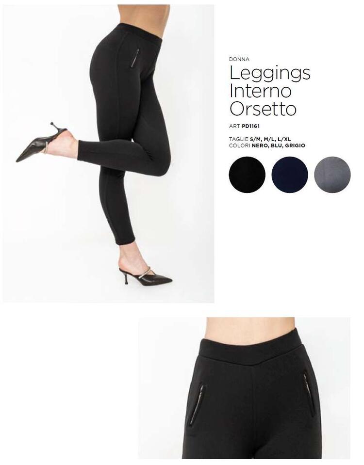 Leggings donna felpata Gladys PD1161 Gladys