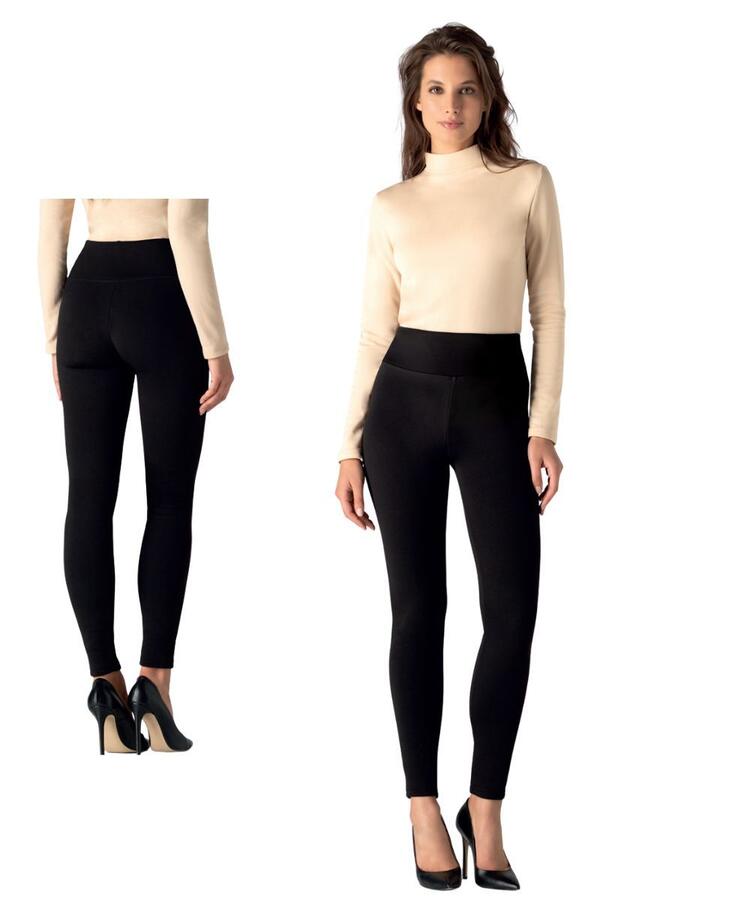 Leggings donna pancia piatta in calda felpa orsetto Gladys PD1335 Gladys