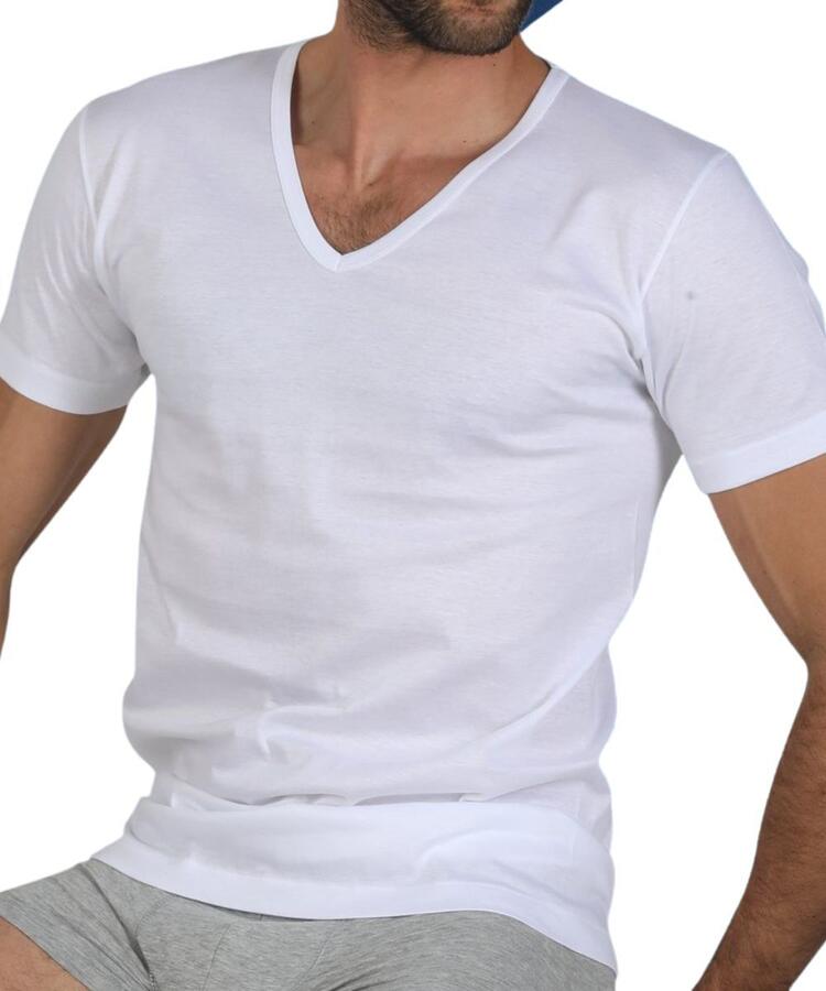 MAGLIA MANICA CORTA SCOLLO A V UOMO FRAGI PIERRE Fragi