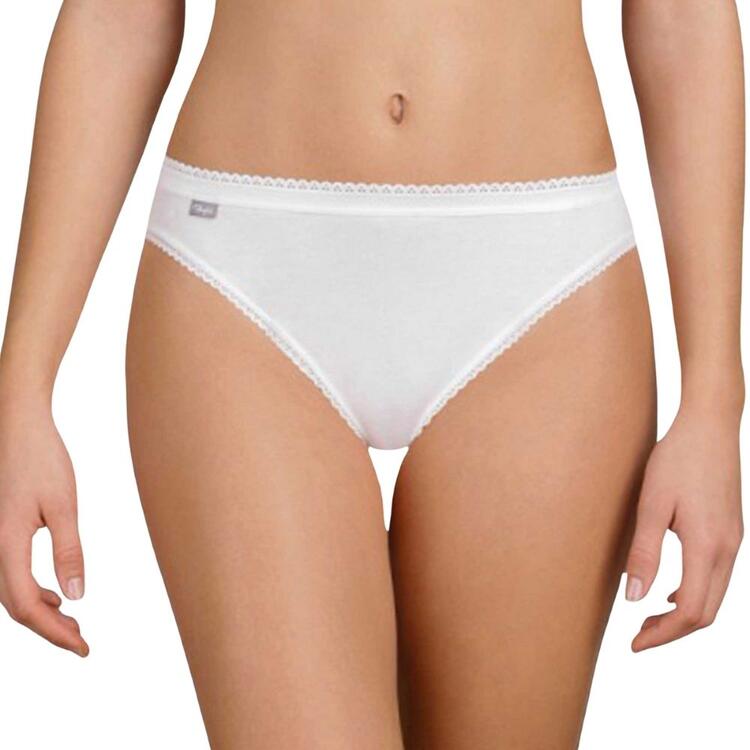 PLAYTEX P00BM Slip aus Stretch-Baumwolle mit hohem Beinausschnitt (x3) PLAYTEX