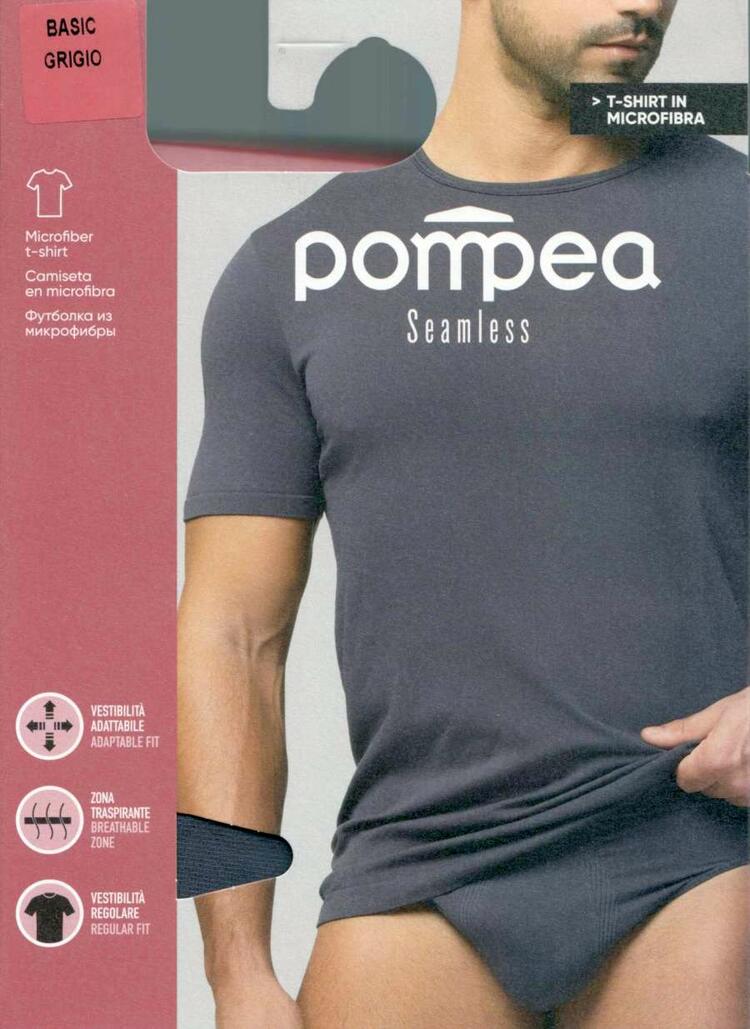 T-shirt uomo in microfibra Seamless Pompea 89540711 Pompea
