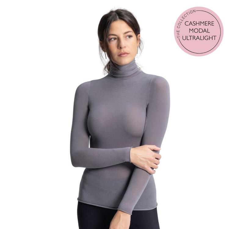 Maglia donna dolcevita a manica lunga in cashmere ultralight Prisco Cash DV Prisco