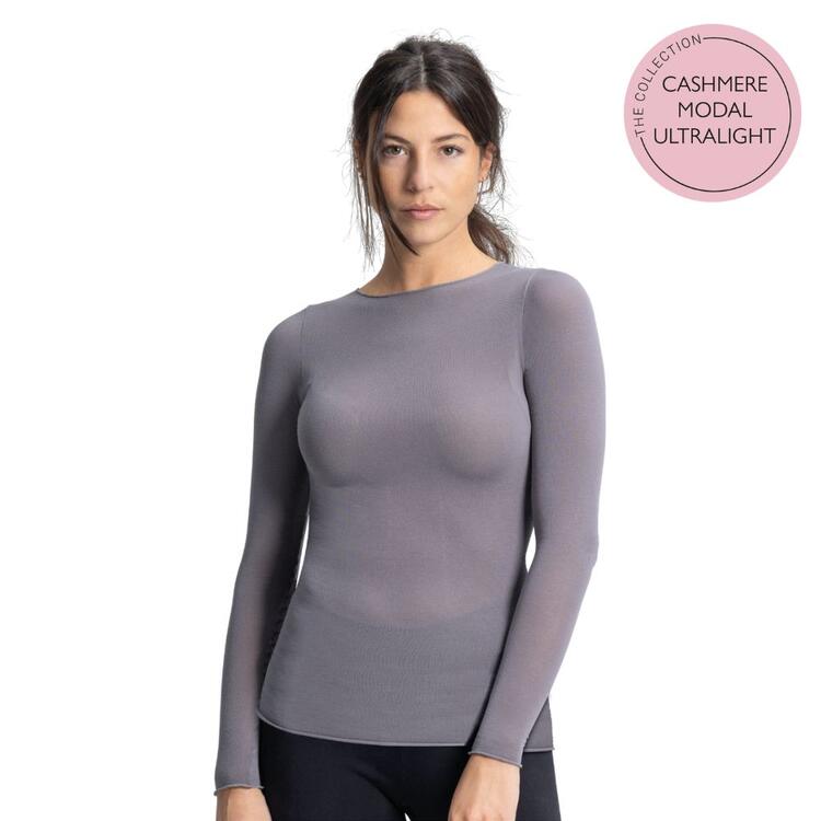 Maglia donna a manica lunga in cashmere ultralight Prisco Cash Prisco