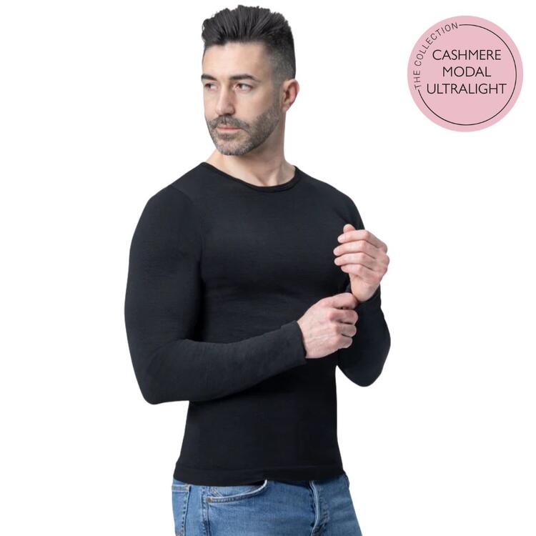 Maglia uomo girocollo a manica lunga in cashmere ultralight Prisco Sir Cash Prisco